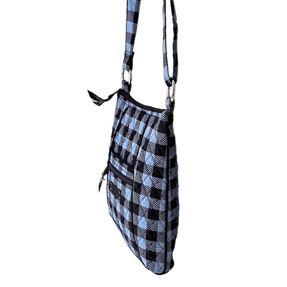 VERA BRADLEY Hipster Crossbody/Shoulder Bag Black/Blue Buffalo Check/Pla… - Picture 5 of 12